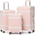 Urecidade Quente! Novo 3 pçs/set retro mala de viagem conjuntos de bagagem rolante 20 "24" 28 "tamanho trole mala bolsa carry ons roda