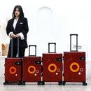 Conjuntos de bagagem emoldurado de alumínio, roda universal, mala de mão, fechadura de combinação, estojo de viagem, estudante, haste de tração