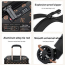 Urecity luxo retro 3 pçs conjunto de bagagem couro falso artesanal 20 polegada & 24 polegada & 28 polegada bagagem mala viagem conjunto