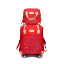 Trolley Bag Set para mulheres, mala impermeável, carrinho de viagem com rodas, moda