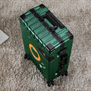 Conjuntos de bagagem emoldurado de alumínio, roda universal, mala de mão, fechadura de combinação, estojo de viagem, estudante, haste de tração