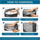 6 pçs viagem comprimidos embalagem cubos organizador de armazenamento conjunto com saco de sapato malha visual bagagem portátil leve mala saco